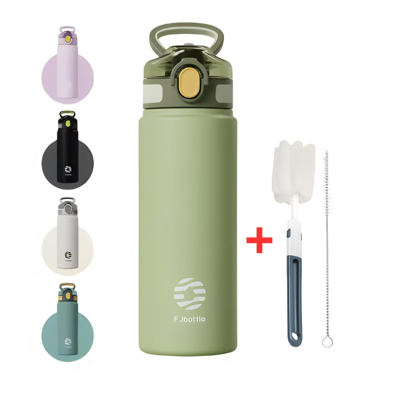 Gourde Isotherme Deluxe avec Paille intégrée