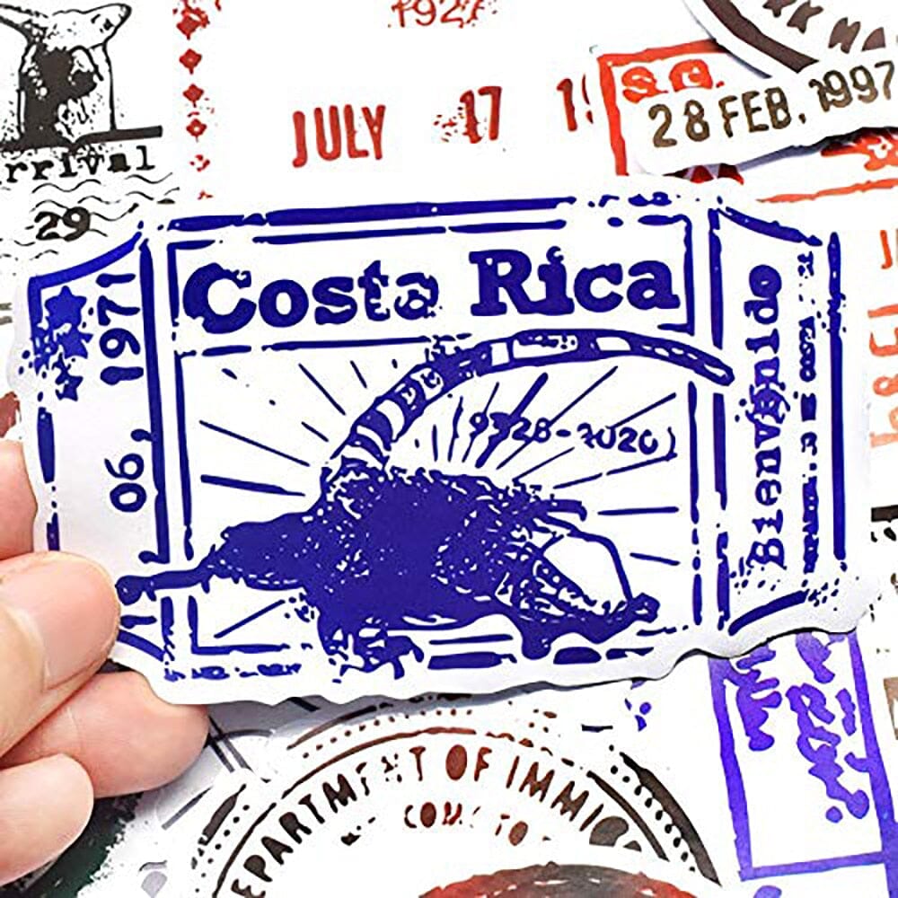Valise Stickers & Passport Stamps (50-Pack)