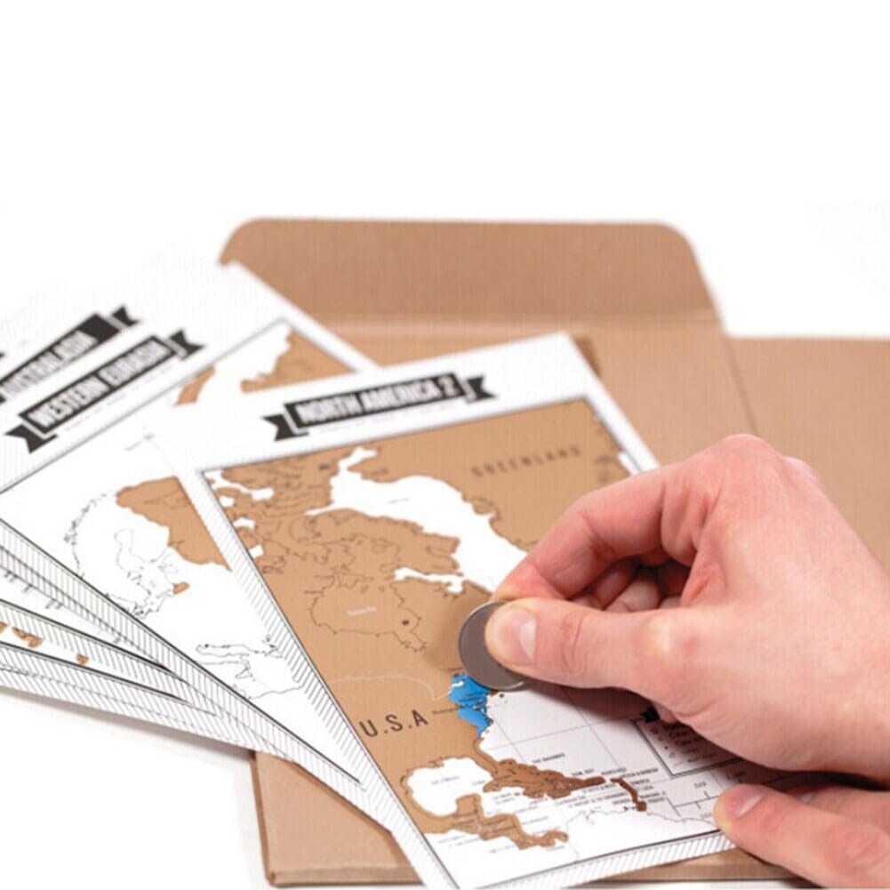 Travelogue avec Cartes du Monde Scratchable