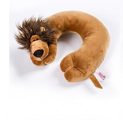 Coussin de voyage lion brun - Confort maximal en déplacement