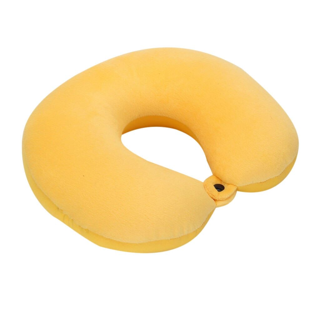 Coussin de Voyage Microbilles Confort Jaune - Voyagez en tout Confort