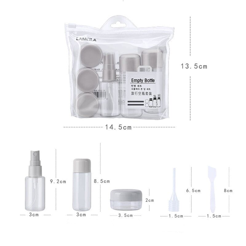 Kit de Voyage Avion : Essentiels Toilette (6 Flacons)
