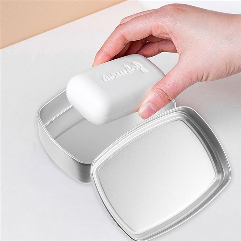 Lot de 2 Boîtes à Savon de Voyage Aluminium