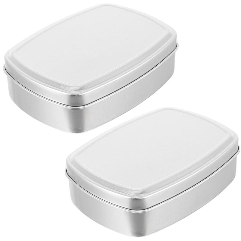 Lot de 2 Boîtes à Savon de Voyage Aluminium