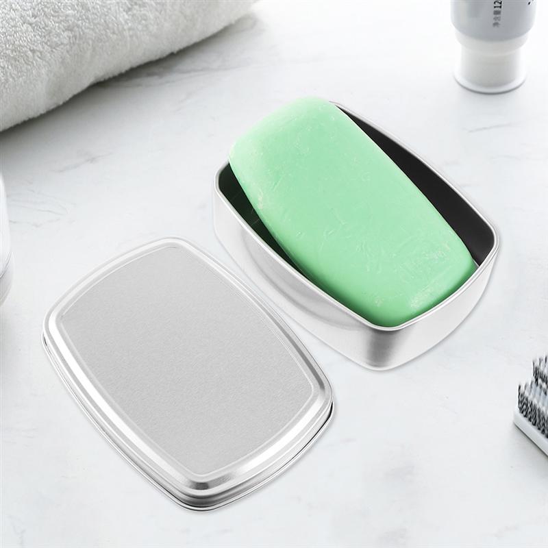 Lot de 2 Boîtes à Savon de Voyage Aluminium