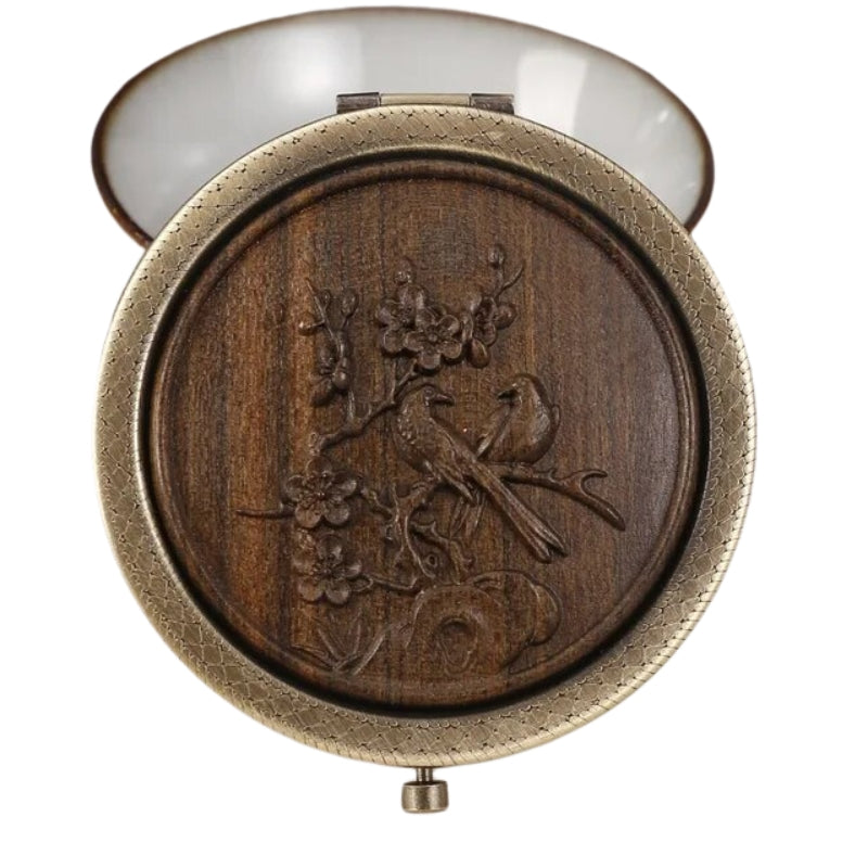 Miroir de Poche en Bois Chic