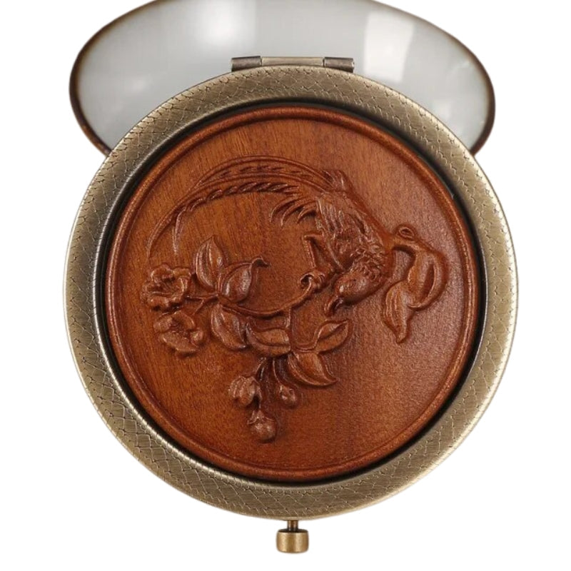 Miroir de Poche en Bois Chic