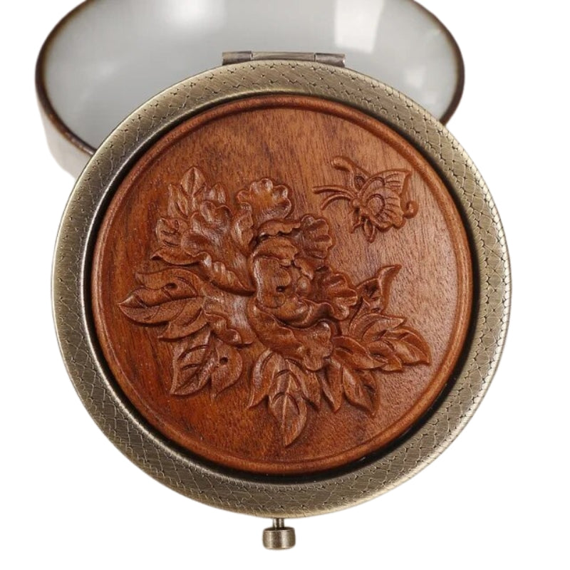 Miroir de Poche en Bois Chic