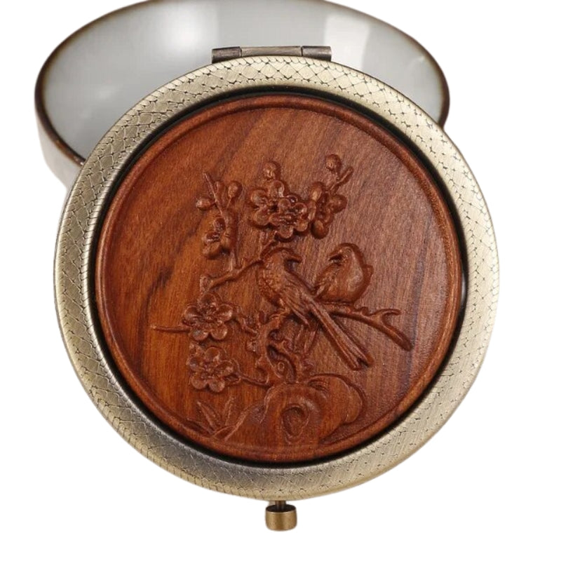 Miroir de Poche en Bois Chic
