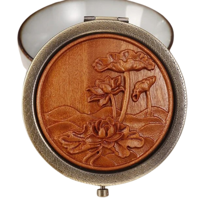 Miroir de Poche en Bois Chic