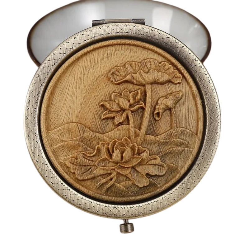 Miroir de Poche en Bois Chic