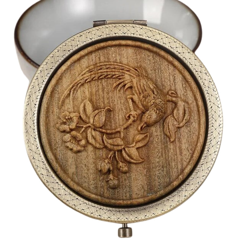 Miroir de Poche en Bois Chic