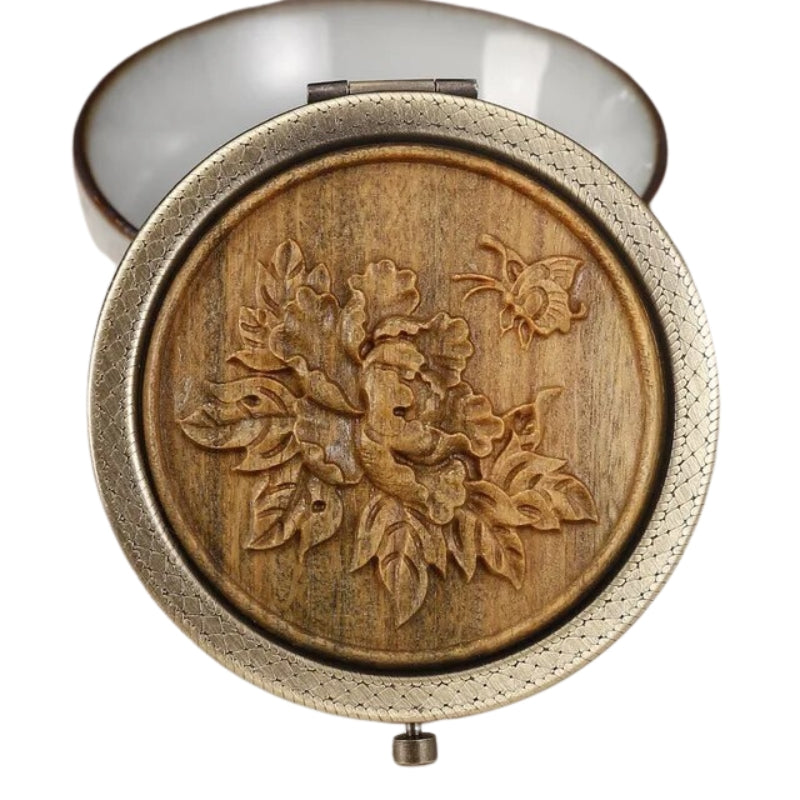 Miroir de Poche en Bois Chic