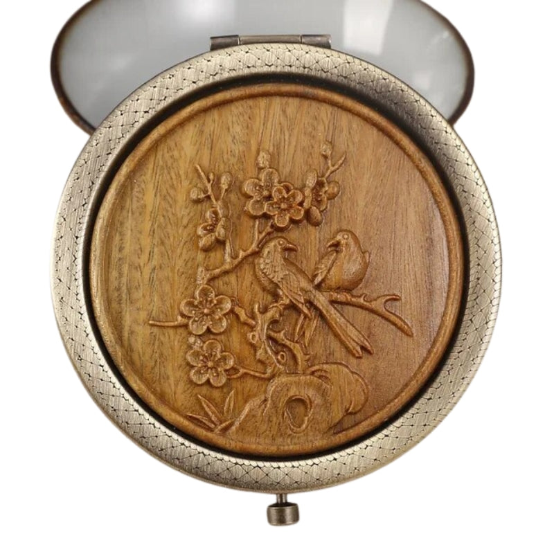 Miroir de Poche en Bois Chic