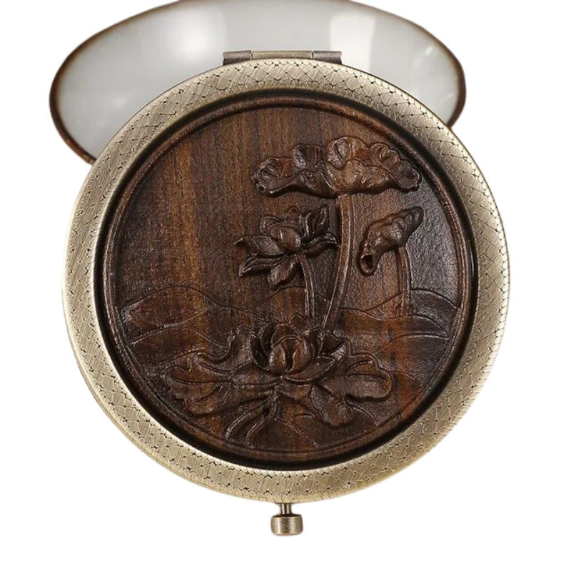 Miroir de Poche en Bois Chic