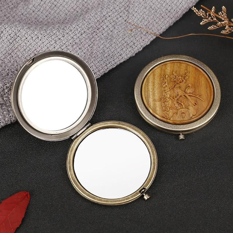 Miroir de Poche en Bois Chic
