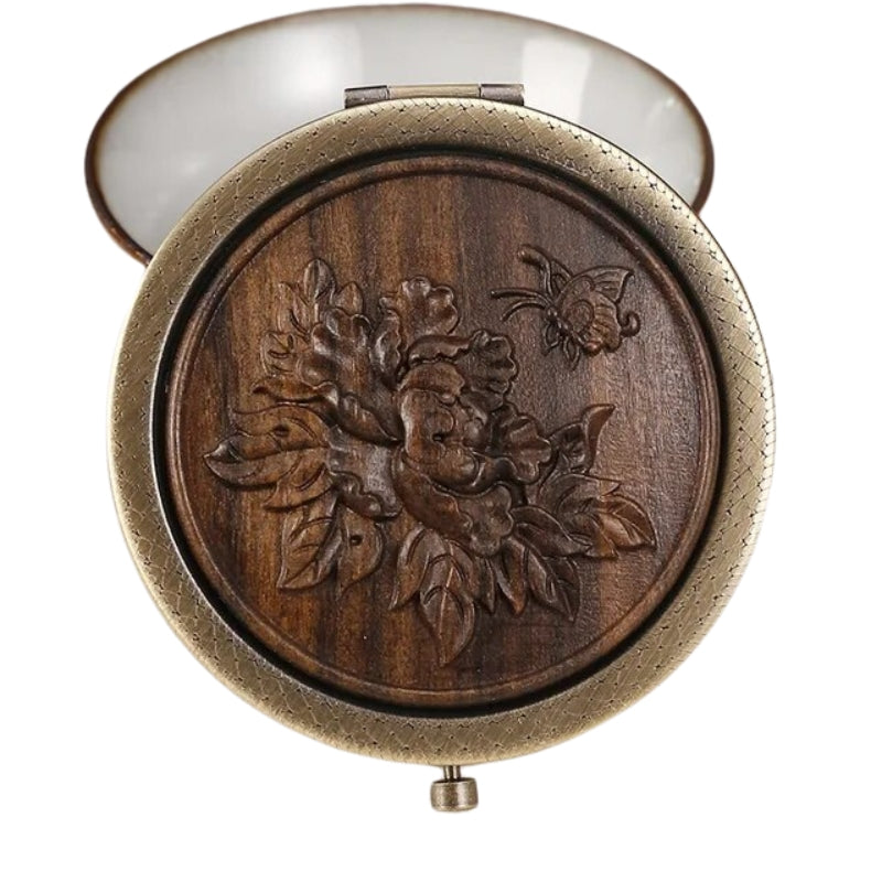 Miroir de Poche en Bois Chic