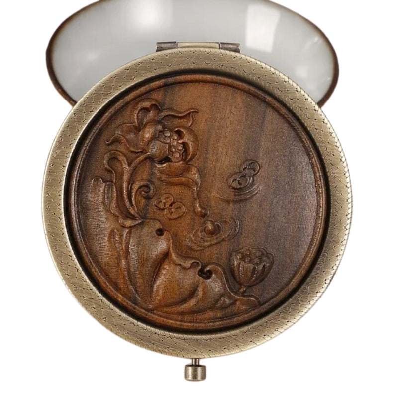 Miroir de Poche en Bois Chic