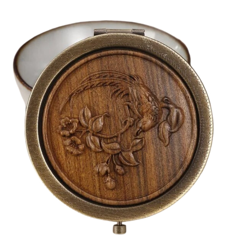 Miroir de Poche en Bois Chic