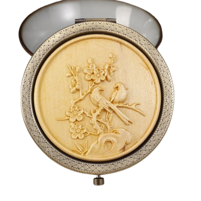 Miroir de Poche en Bois Chic