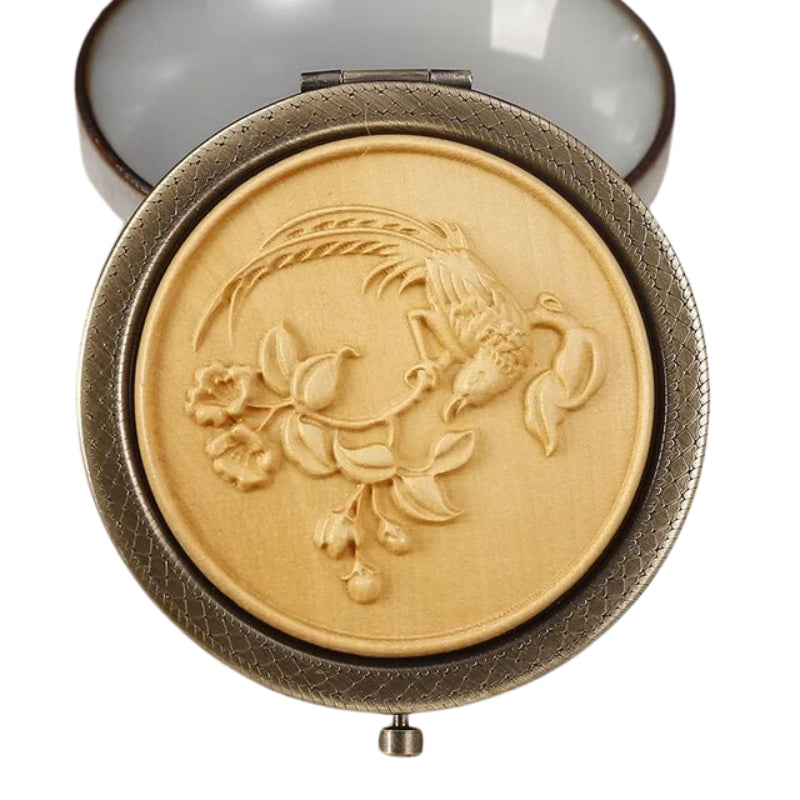 Miroir de Poche en Bois Chic