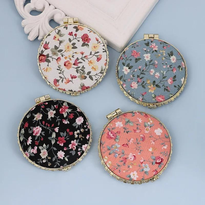 Miroir de Poche en Tissu Glamour
