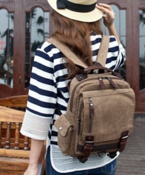 Sac à Dos de Voyage Vintage pour Femme - Style Rétro