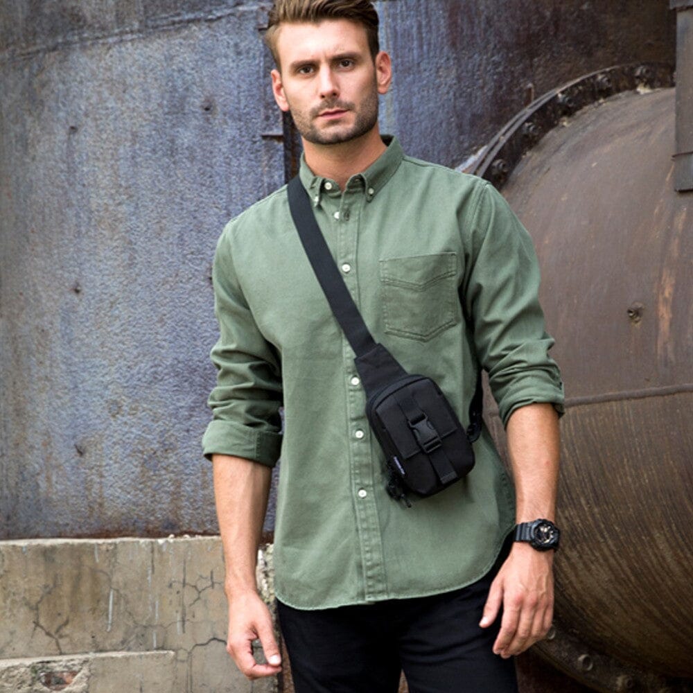 Petit Sac de Poitrine Militaire pour Homme - Style Tactique