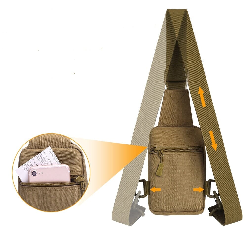 Petit Sac de Poitrine Militaire pour Homme - Style Tactique