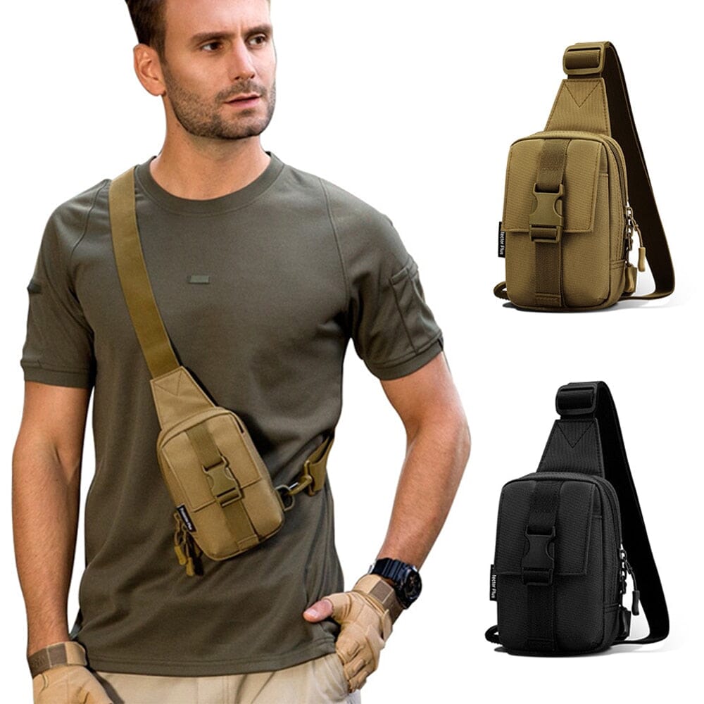 Petit Sac de Poitrine Militaire pour Homme - Style Tactique