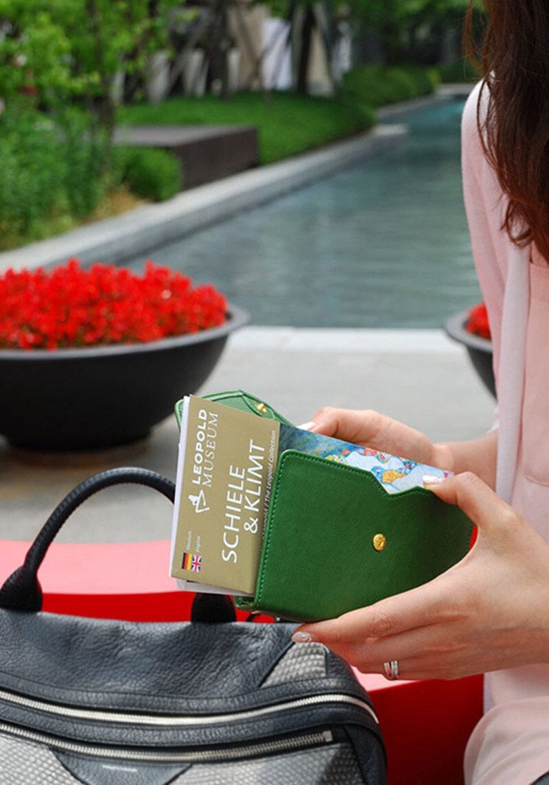 Portefeuille de Voyage Femme avec Grande Pochette Anti-RFID