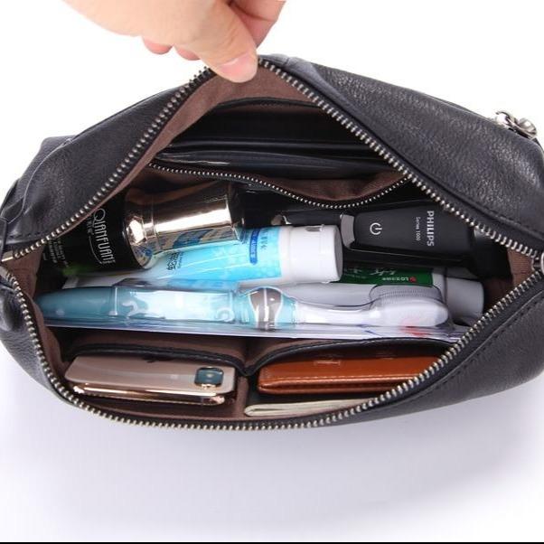 Trousse de Toilette Homme Deep Forest™ en Cuir Noir