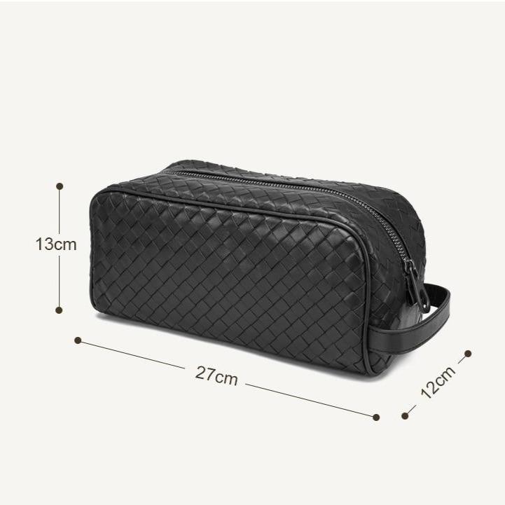 Trousse de Toilette en Cuir Tressé Roldan™
