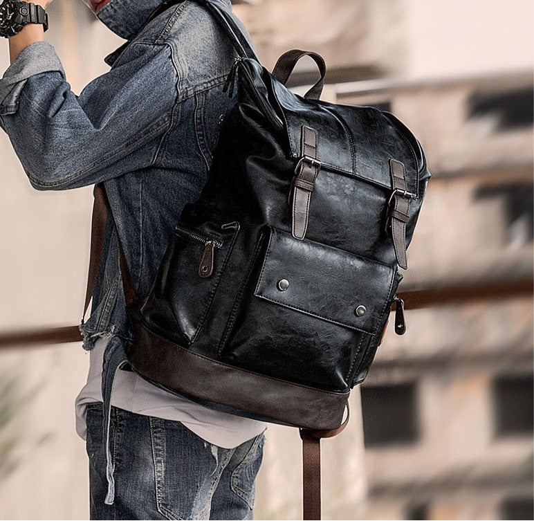 Travel Addiction Vintage Backpack