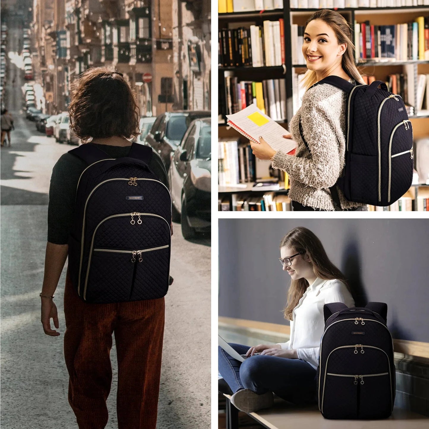Sac à Dos Femme pour Ordinateur 15.6"