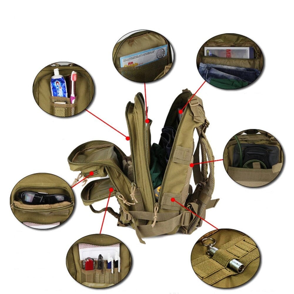 Sac à Dos 30L Militaire Randonnée