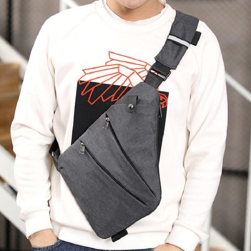 Sac Poitrine Antivol pour Homme en Nylon
