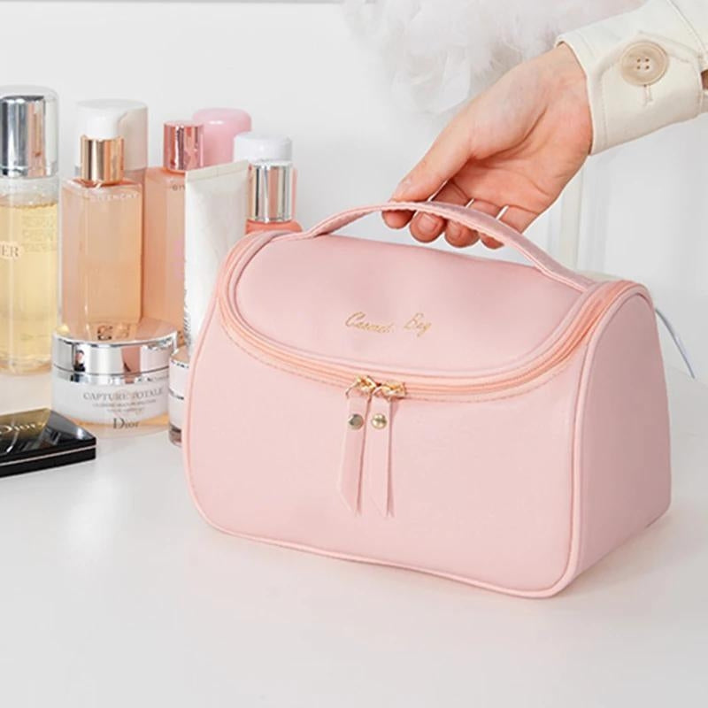 Trousse de Toilette Femme en PU Embossé