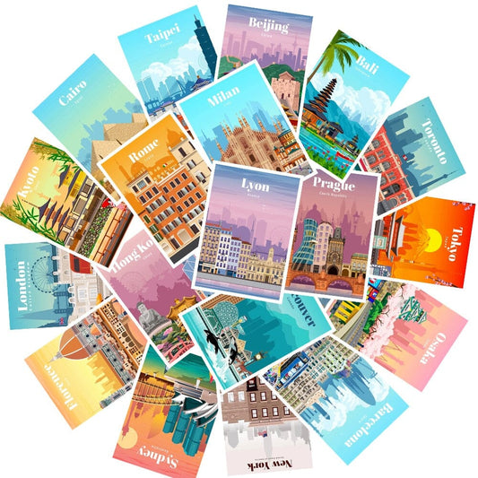 Pack de 25 Stickers Citiescape