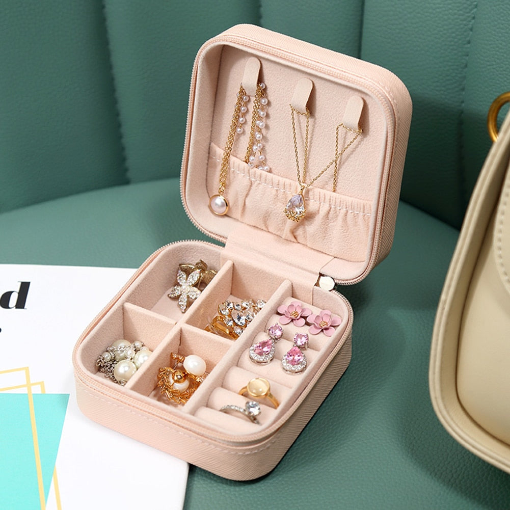 Boîte à Bijoux Carrée idéale pour les Voyages