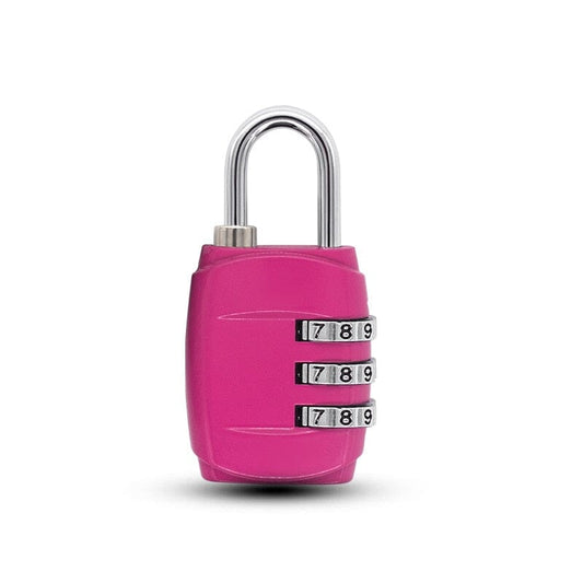 Cadenas Valise à Code 3 Chiffres - Modèle Rose