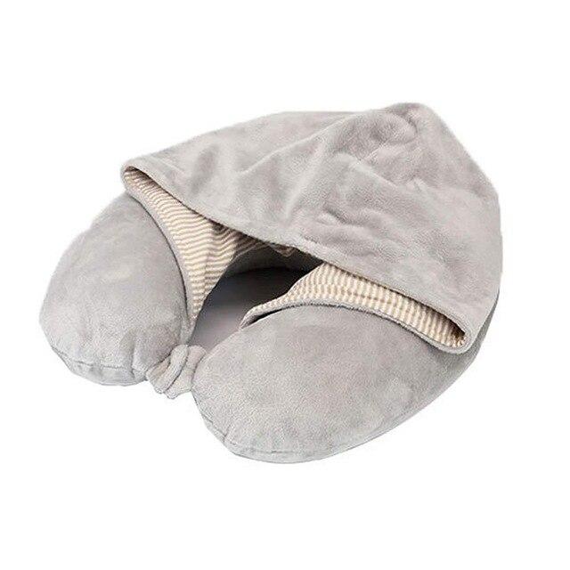 Coussin de Voyage Gris Hoodie