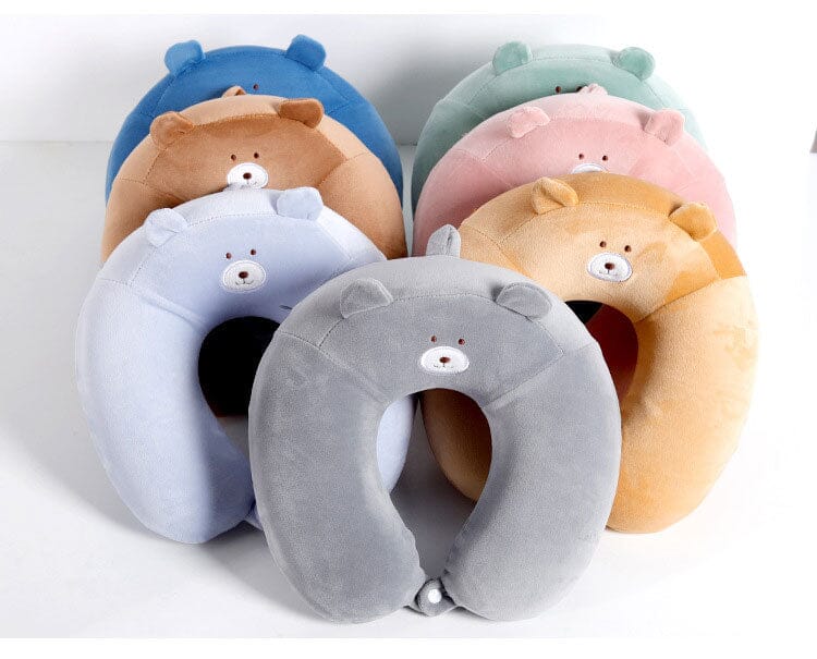 Coussin de Voyage Enfant Ours Memory Foam