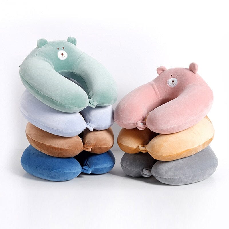 Coussin de Voyage Enfant Ours Memory Foam