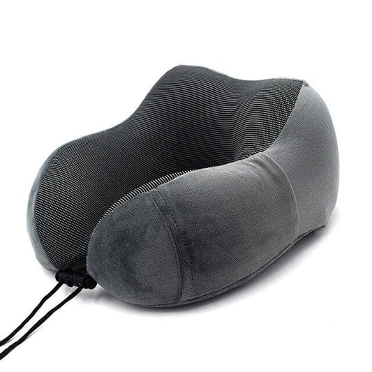 Coussin de Voyage en Mousse à Mémoire de Forme - Gris