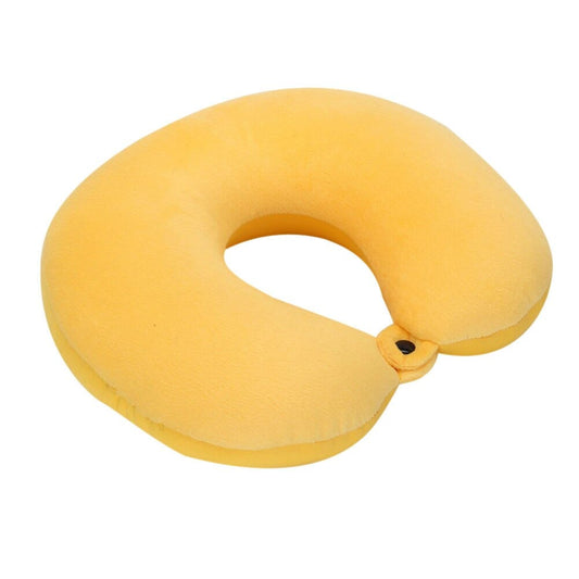 Coussin de Voyage Microbilles Confort Jaune - Voyagez en tout Confort