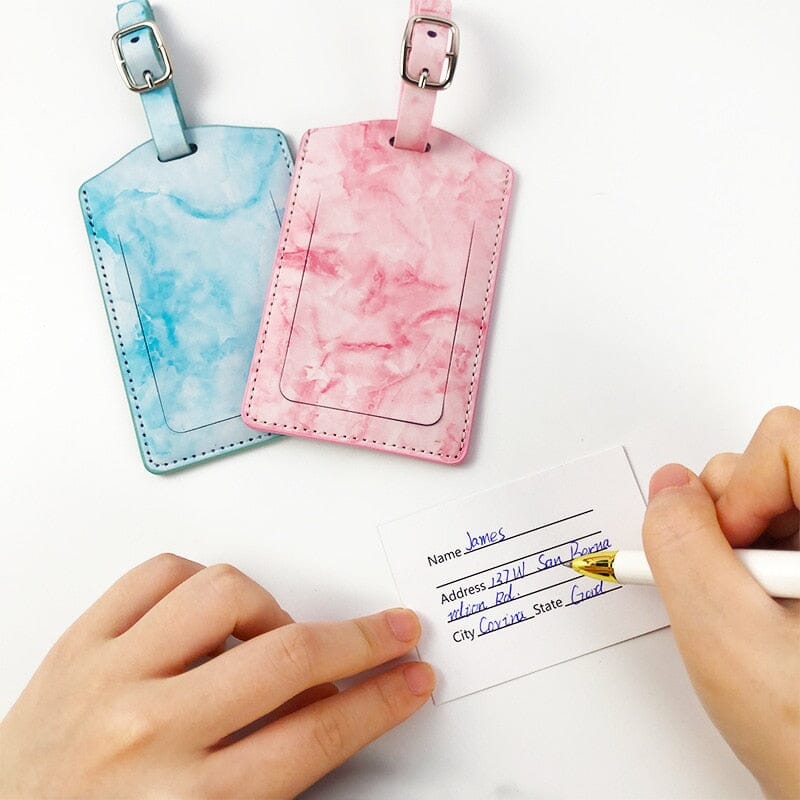 Étiquette Bagage en Marbre