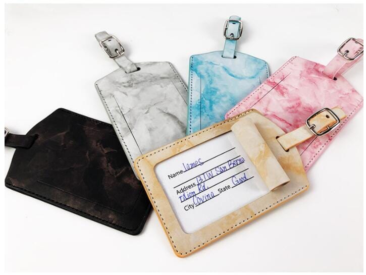 Étiquette Bagage en Marbre