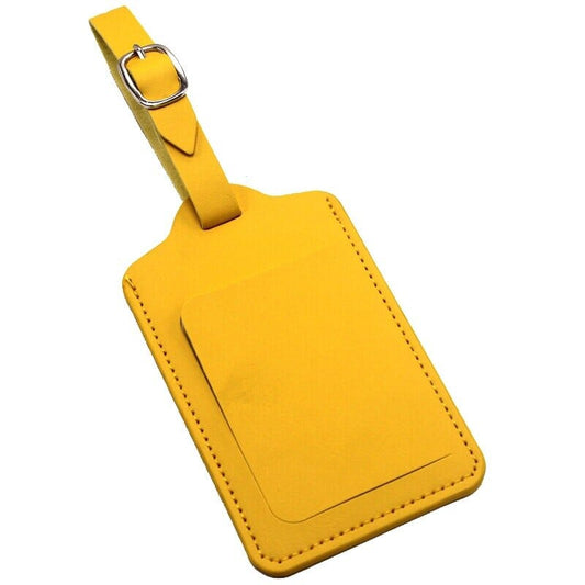 Étiquette Bagage Rectangle Jaune Gold