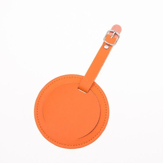 Étiquette Bagage Circulaire Orange